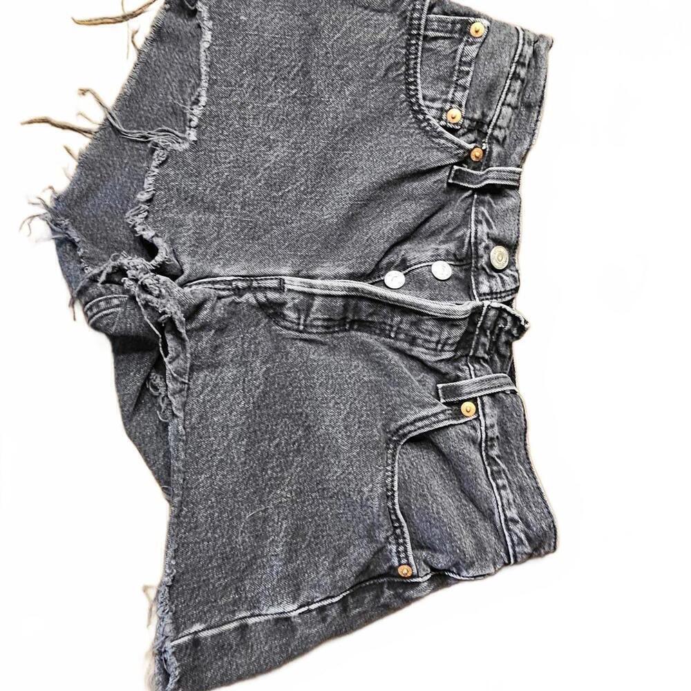 Levi's Women's Black Distressed Denim Shorts